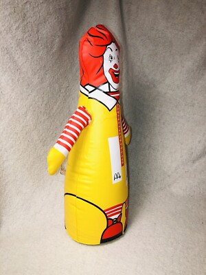 Vintage Inflatable Ronald Mcdonald Clown Wobble Mcdonalds Toy | eBay
