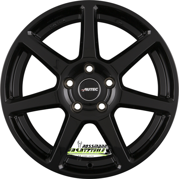 4X Autec Typ TE - Tallin ECE Schwarz 7X17 ET50 - LK5/108 ML63.3 Felge Alu-image