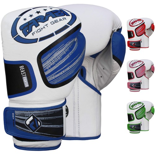 Farabi Professional Leather Boxing Gloves Sparring MMA Training Punching Fight - Picture 8 of 13