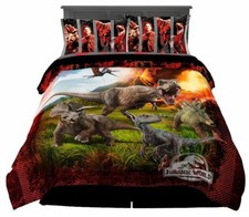 Jurassic World "Fallen Kingdom" Kids Reversible Full Bed Set-AB09CFWL35F5