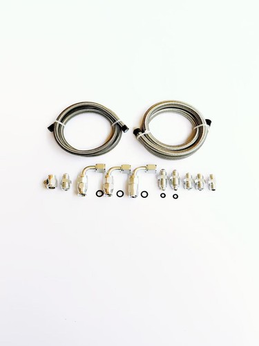 Power Steering hose Line Kit for GM Saginaw pumps Stainless - Picture 2 of 6