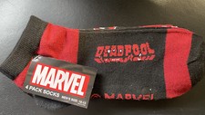 MARVEL DEADPOOL 4 PAIRS SOCKS MENS SIZE 10-13 NEW W TAGS