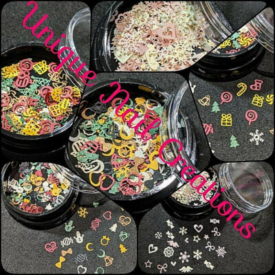 CHRISTMAS BLEND SEQUINS~U CHOOSE~Nail Acrylic Gel Body Art Face Festival Crafts 
