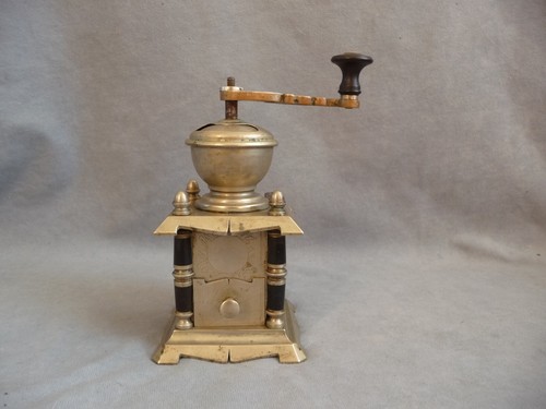 rare antique miniature ornate coffee mill pepper mill grinder decorated 1900s - Picture 2 of 19