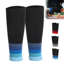 2x Calf Sleeves Leg Support Compression Socks Running Shin Splint Varicose Vein