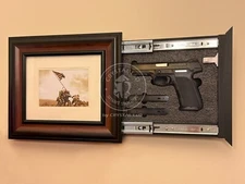 Hidden Storage Photo Frame for Gun and Valuables 14-1/2" x 12-1/2" / Brown