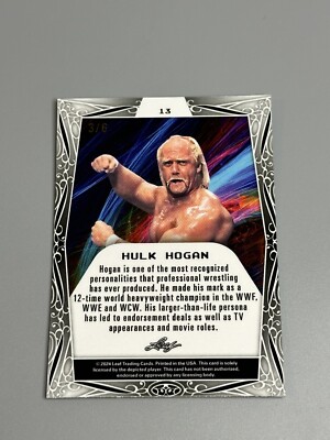 Hulk Hogan 2024 Leaf Metal Legends Wrestling /6 Orange Shimmer #13