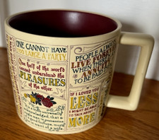 Jane Austen Mug Famous Quotes Unemployed Philosophers Guild Loose 2017 #4574