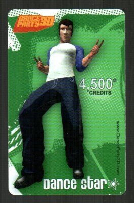 KANEVA Dance Star, Dance Party 3D ( ( 2007 ) Game Card ( $0 - Collectible ONLY )
