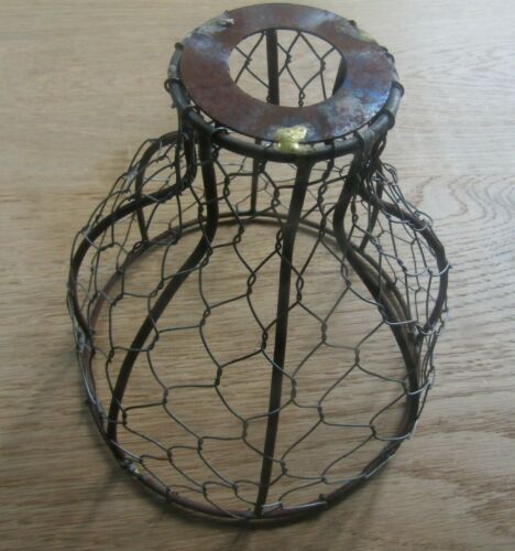 Wire lampshade industrial rustic Vintage Retro Old ceiling pendant light Shade - Picture 3 of 3