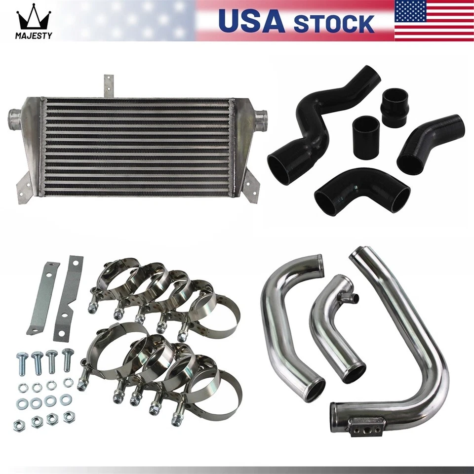 Front Mount Intercooler Kit for Audi A4 1.8T Turbo B6 Quattro 2002-2006 Black - Imagem 3 de 4