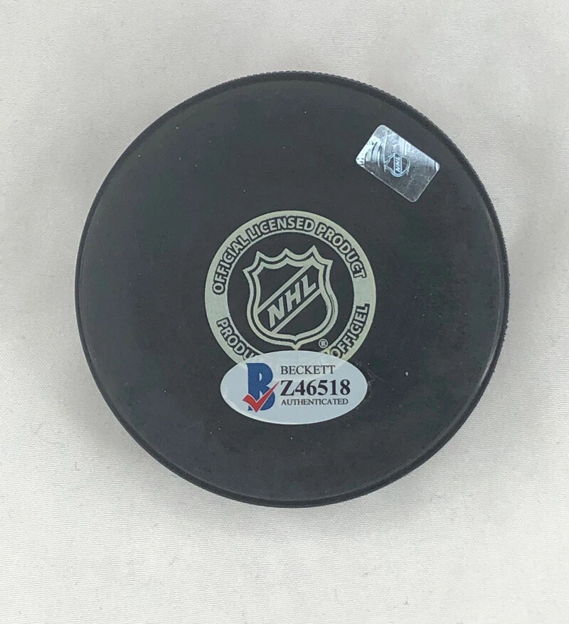 DISCO DE HOCKEY FIRMADO POR BOBBY BOB CLARKE PHILADELPHIA FLYERS HÉROE DE HOCKEY BECKETT BAS Foto 2 de 3