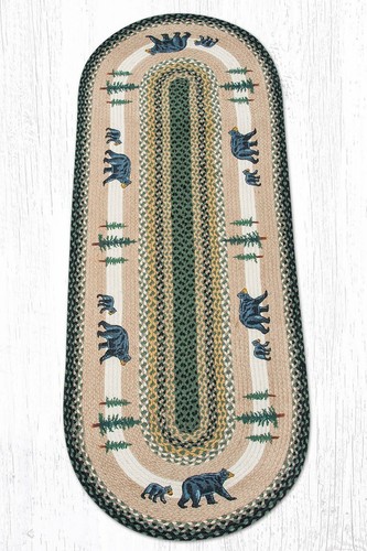 Braided Jute Painted Stenciled Oval Area Rug. CRANBERRIES. Earth Rugs. 6 Sizes - Picture 3 of 13
