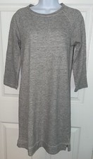 J Crew Sz XS Gray Heathered Cotton Blend Pullover Sweatshirt Dress EUC