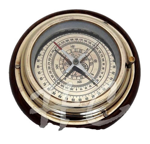 Boussole Marine Royal Navy - Reproduction Antique En Laiton - Fabriquée à La Main