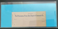 Pennsylvania The Philadelphia Trust, Safe Deposit & Insurance Co Blank Check