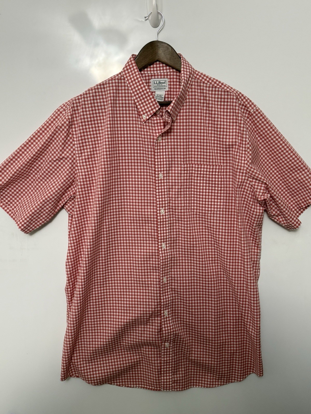 Red Checkered Pattern SS Button Down Shirt XLT tr… - image 2