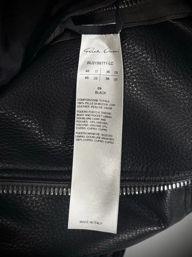 RICK OWENS SS21 PHLEGETHON LUKE STOOGES LEATHER JACKET image 9