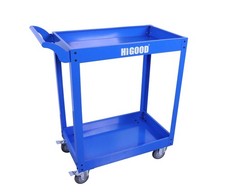 Heavy Duty Service Cart 2 Shelf Steel 800lb Capacity 38in Tall
