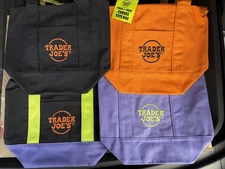 Trader Joe's 2025 Mini Halloween Canvas Tote Bag (set of 4)