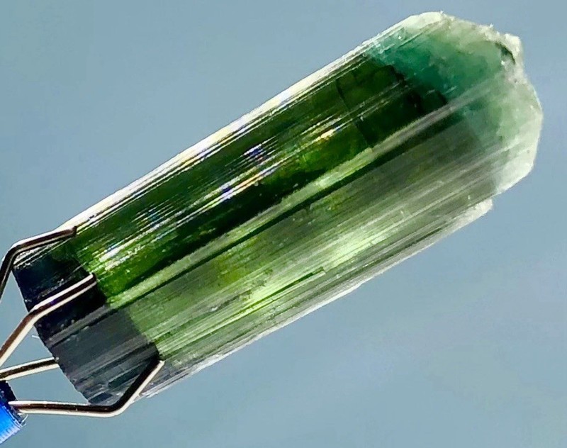 Natural Raw Greenish Tourmaline Crystal Point  Specimen Gemstone Tanzania