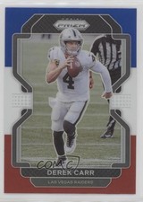 2021 Panini Prizm Red White & Blue Prizm Derek Carr #179 00em