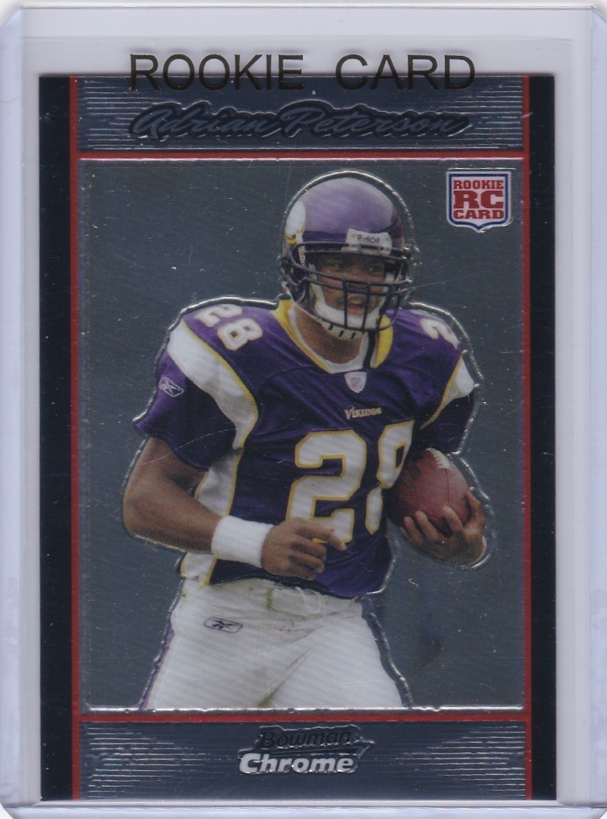 ADRIAN PETERSON ROOKIE CARD 2007 Bowman Chrome #BC65 MINNESOTA VIKINGS $$ RC !!
