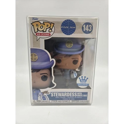 Funko POP! Ad Icons Pan Am Stewardess With White Bag Vinyl Figure #143 Exclusive