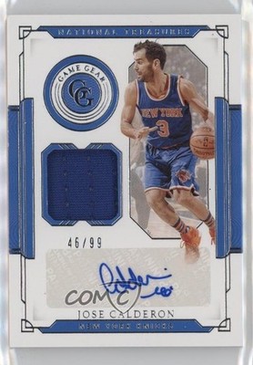 2020 Panini National Treasures Game Gear 46/99 Jose Calderon #GG-JCD Auto 11t8