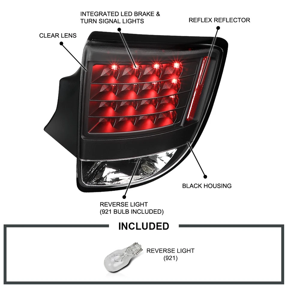 Black Fits 2000-2005 Toyota Celica LED Tail Lights Brake Lamps Left+Right 00 01 - Image 3 of 4