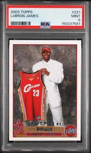 2003 Topps 221 Lebron James Rookie RC PSA 9 MINT !