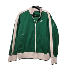 Nike Track Jacket MED Kelly Green White 2008 Retro Classic Workout Streetwear 