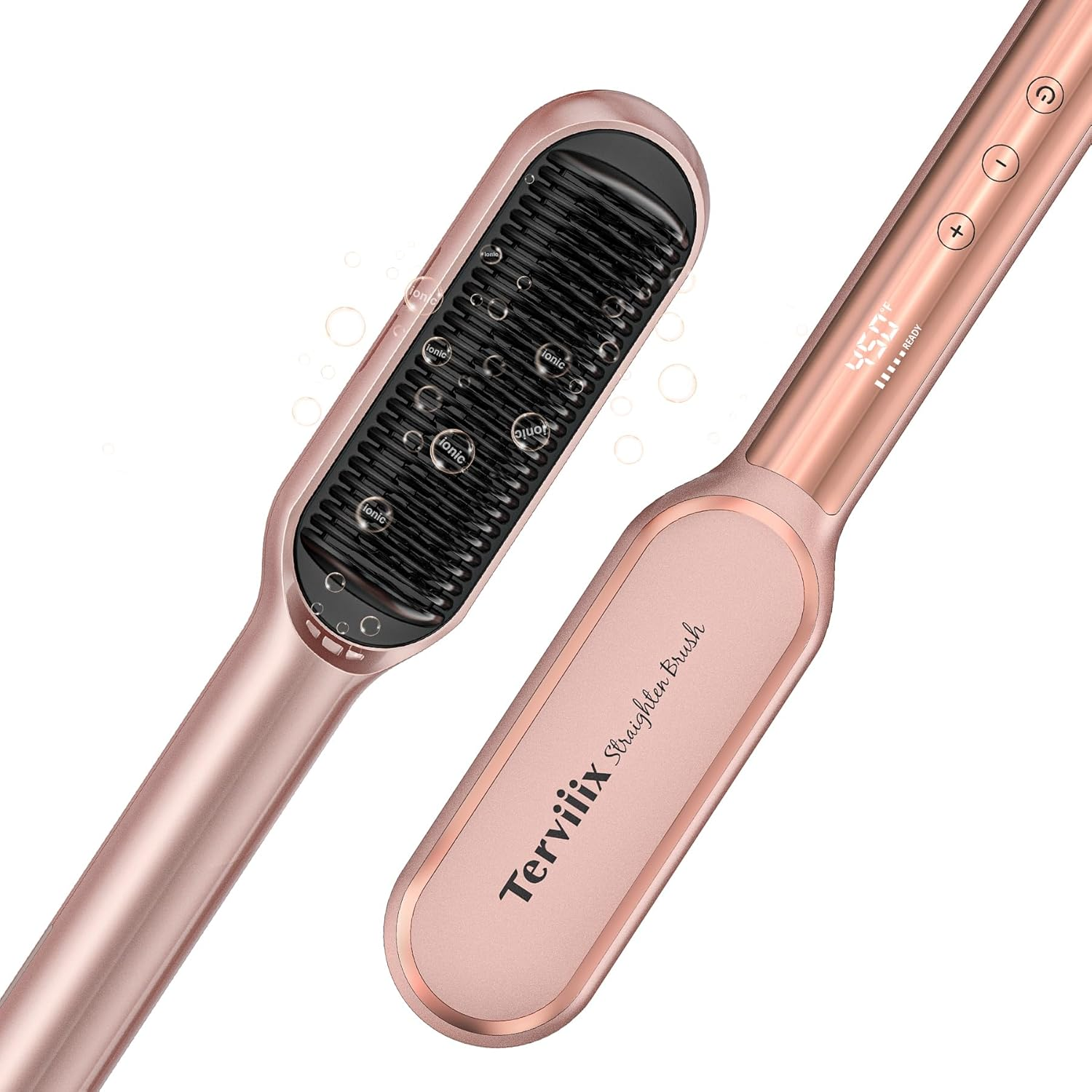Hair Straightener Brush with MCH Heater - Rapid 230℃ in 20S, Hair Straightener C