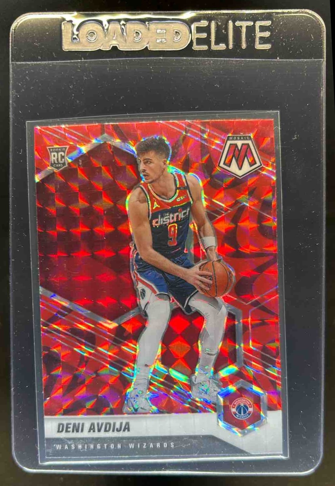 2020-21 Mosaic Deni Avdija RC Reactive Red #217 Wizards