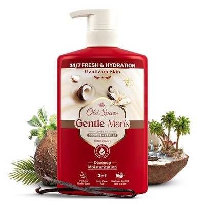 Old Spice Super Coconut Vanilla 3in1 Duschgel 800ml Haar Gesicht Körper Frische