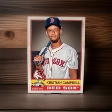 2025 Topps Heritage Kristian Campbell RC FLIPPED BAT VARIATION SP Red Sox 