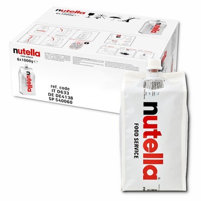 (9,83 /1kg) Ferrero Nutella Portionsbeutel 1kg, Nussnugatcreme, 6 Beutel