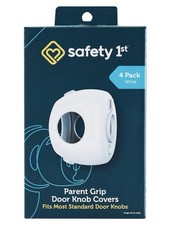 Safety 1st Parent Grip Door Knob Covers, White, One Size,4 4 Pack, White