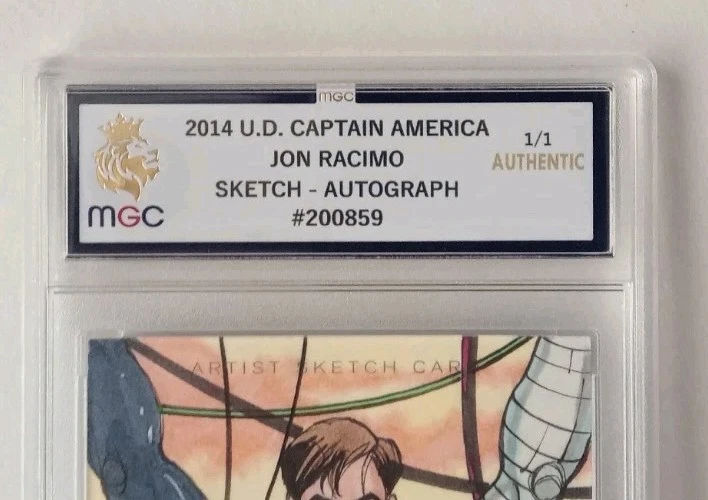 2014 UPPER DECK CAPTAIN AMERICA THE WINTER SOLDIER SKETCH CARD 1/1 MGC GRADED - Image 3 of 4