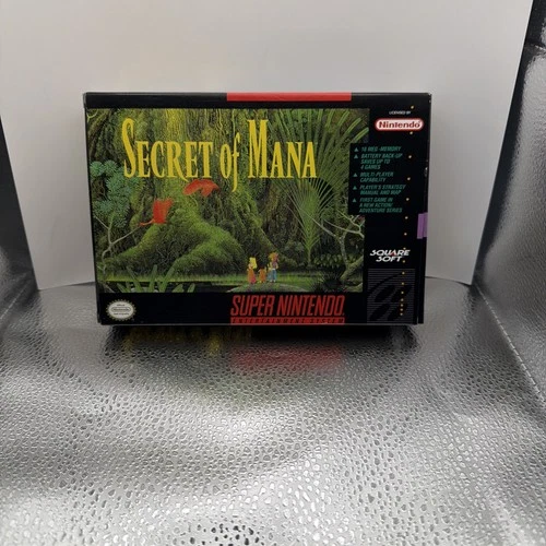 Secret Of Mana (Super Nintendo SNES) Amazing Shape w/ Map Book ! No Manual.