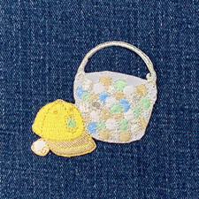 Golf Balls Basket Cap Applique Patch Embroidered Sports Badge 2.25" Iron On