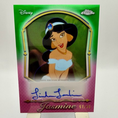 #ad 2026 Topps Chrome Disney Princess Auto Jasmine Linda Larkin Refractor 99 PA LL $299.00