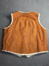 VTG Leather Southwestern Leather Suede Vest Mens XXL Snap Heavyweight 70 s 80 s