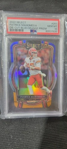 2022 Select Patrick Mahomes II Die-Cut Blue/Orange PSA 10 /35 **FIRST PRINT**