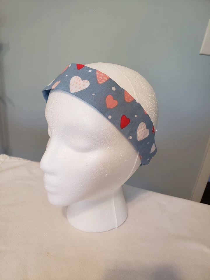 3 diademas de algodón hechas a mano con flores y corazones rosas, se envía gratis, nuevas sin etiquetas Foto 4 de 4