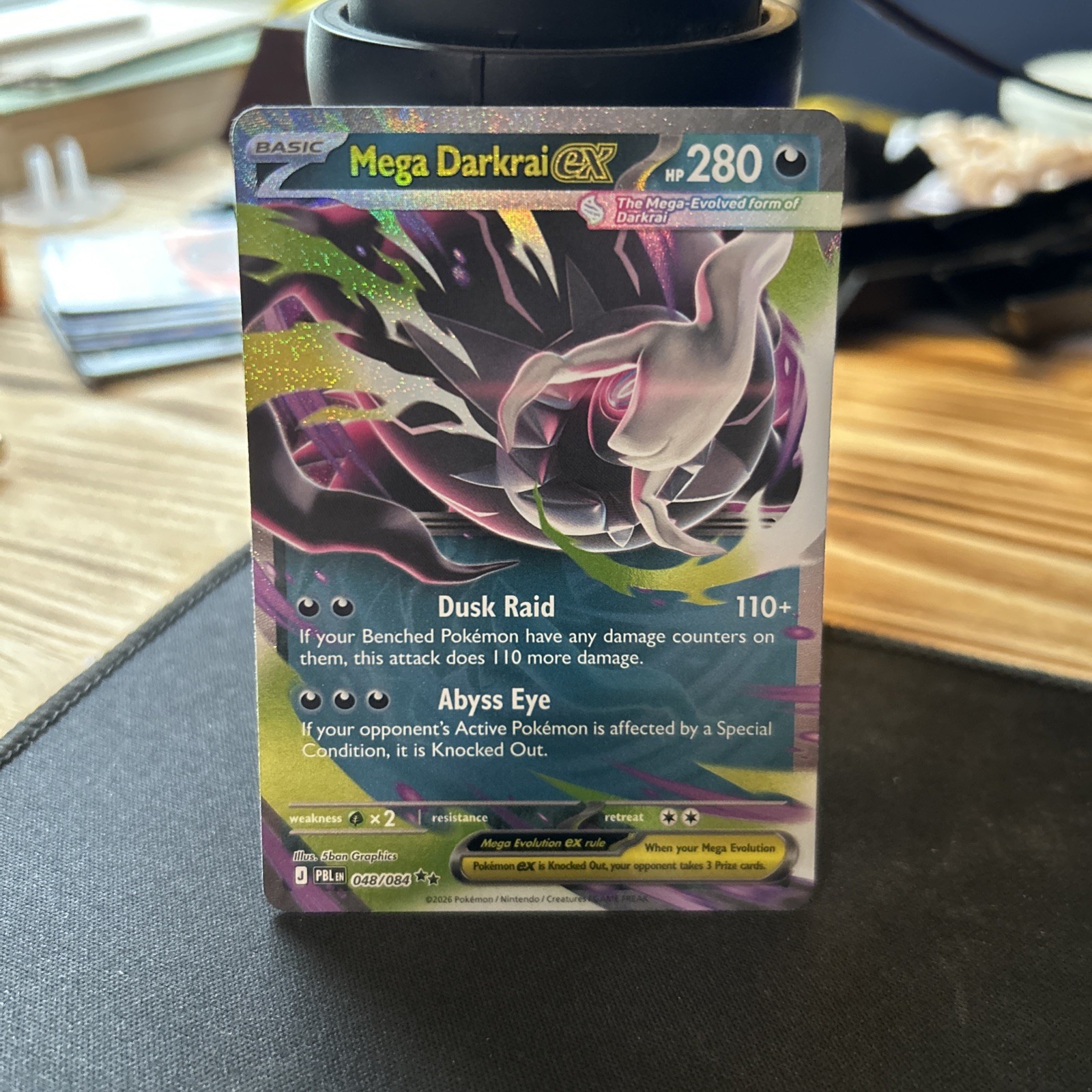 Mega Darkrai ex 048/084 ME05 Pitch Black Holo Double Rare Pokemon NM-MT
