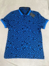 G/Fore Polo Shirt Men's XL Blue Racer Distorted Collar Tech Golf Performance