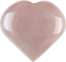 50mm Pink Agate Heart Crystal Love Stones Healing Crystals Natural Reiki Gems...
