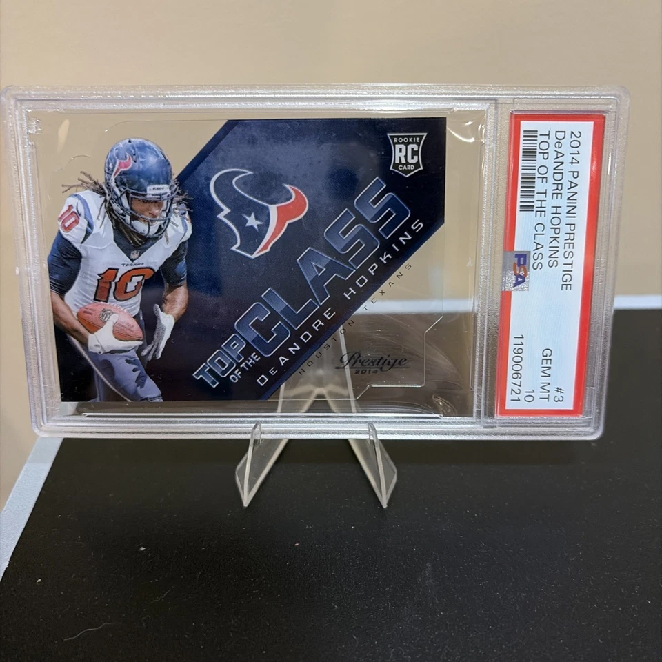 Tarjeta de novato de fútbol americano DeAndre Hopkins 2014 Panini Prestige #3 Top of the Class RC Foto 3 de 3
