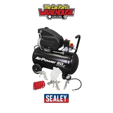 Sealey SAC5020APK 50L Direct Drive Air Compressor 2hp with 4pc Air Accessory Kit